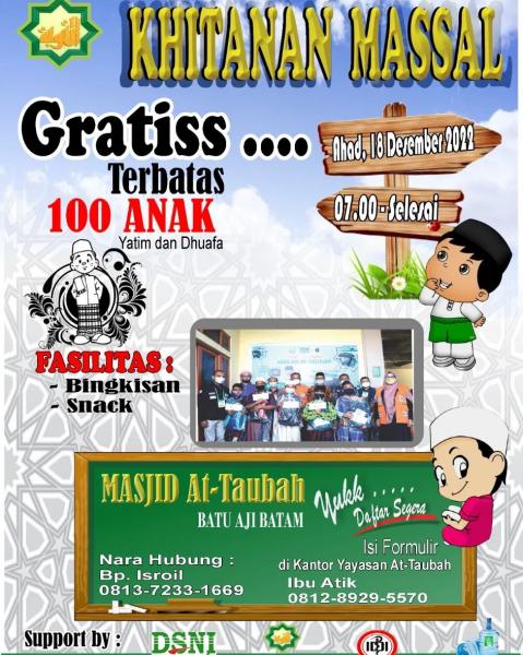 Foto Khitanan Massal Gratis Masjid At-Taubah