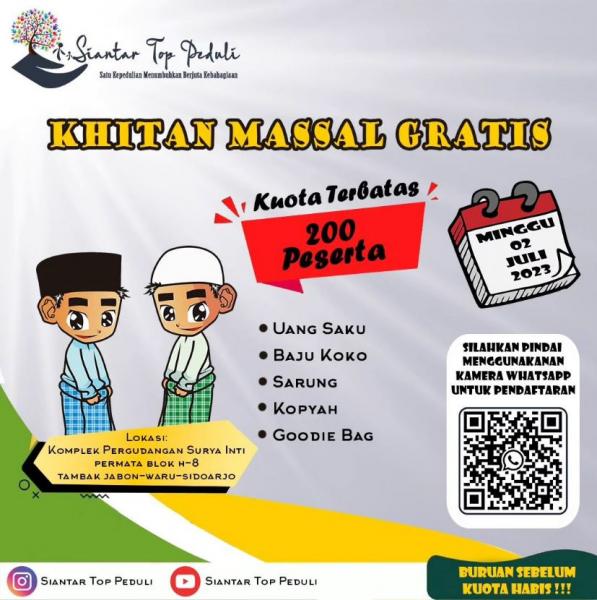 Khitanan Massal Gratis Sidoarjo 2023