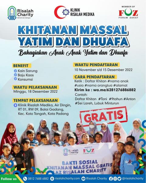 Foto ​Khitanan Massal Yatim & Dhuafa